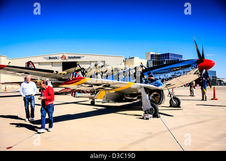 WWII North American P51C Mustang Jagdflugzeug Stockfoto