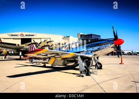 WWII North American P51C Mustang Jagdflugzeug Stockfoto