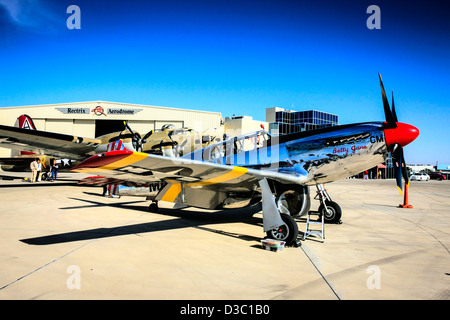 WWII North American P51C Mustang Jagdflugzeug Stockfoto