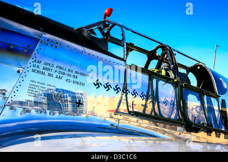 WWII North American P51C Mustang Jagdflugzeug Stockfoto