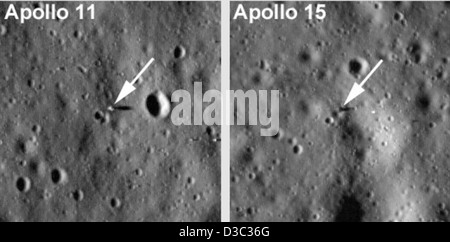 LRO sieht Apollo Landeplätze (NASA, Mond, 17.07.09) Stockfoto