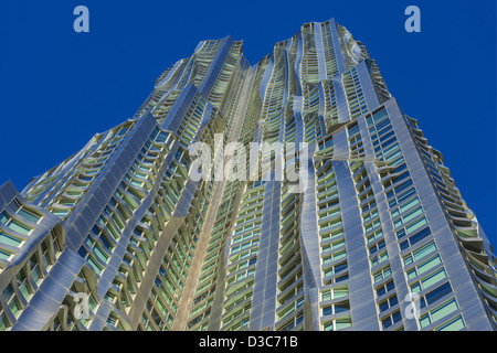 Detail der Gehry In New York, Apartment-Gebäude In Lower Manhattan in New York City, USA Stockfoto