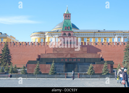 Das Lenin-Mausoleum in roter Platz Moskau Russland Stockfoto