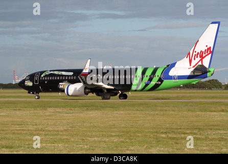 Virgin Express Boeing 737 am Flughafen Brisbane, Australien Stockfoto