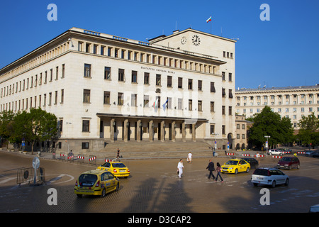 Bulgarien, Europa, Sofia, Knjas Al. Battenberg Square, bulgarische Nationalbank. Stockfoto