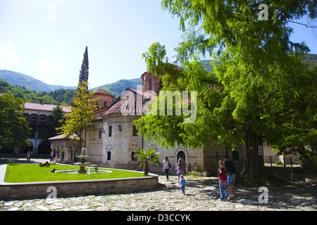 Bulgarien, Europa, Rhodopen, Bachkovo Kloster, Innenhof, Kirche Sveta Bogoroditsa. Stockfoto