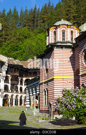 Bulgarien, Europa, Rila-Kloster In den Schlafsälen Rila Gebirge, Innenhof, der Geburtskirche. Stockfoto