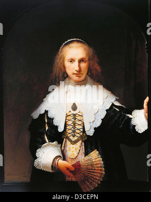 Rembrandt van Rijn, Porträt von Agatha Bas. 1641 Öl auf Leinwand. Barocke. Royal Collection. Stockfoto