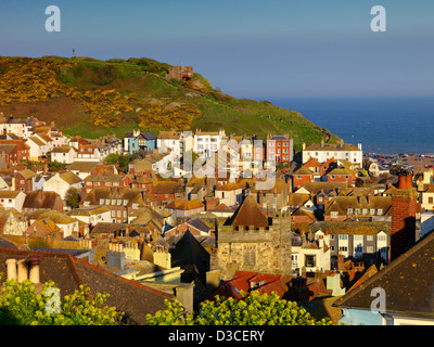 Hastings alte Stadt East Sussex am späten Abend leichte Ärmelkanal 1066 Country Stockfoto