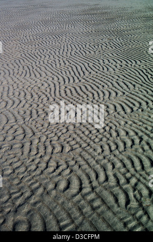 Wind und Wasser Formen den Sand zu Mustern, Bischof Strand, Homer, Alaska, USA Stockfoto