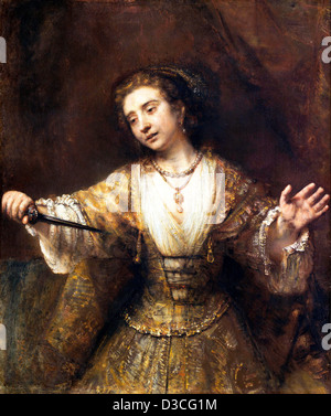 Rembrandt van Rijn, Lucretia. 1664-Öl auf Leinwand. National Gallery of Art, Washington. Stockfoto