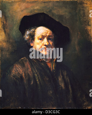 Rembrandt van Rijn, Selbstbildnis. 1660-Öl auf Leinwand. Metropolitan Museum of Art, New York. Stockfoto