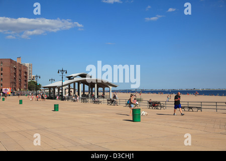 Brighton Beach, Russland, Promenade, Brooklyn, New York City, USA Stockfoto