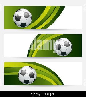 Abbildung set Fußball Karten mit Platz für Ihren text Stockfoto