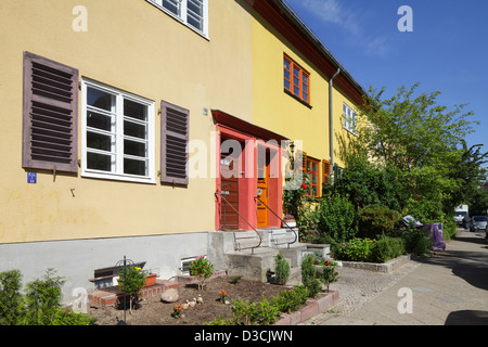 Berlin, Deutschland, Stadthäuser in Hufeisensiedlung Stockfoto