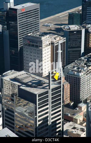 AWA-Kommunikations-Turm war das höchste Bauwerk in Sydney bis zum den sechziger Jahren, jetzt umgeben von modernen Bürogebäuden Sydney Au Stockfoto