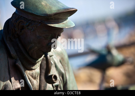 Die Bronzefigur von Peter Aal Maasholm, Deutschland Stockfoto