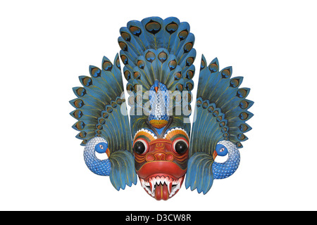 Peacock Teufel Maske, Mayura Raksha, die Frieden, Harmonie und Wohlstand bringen soll Stockfoto