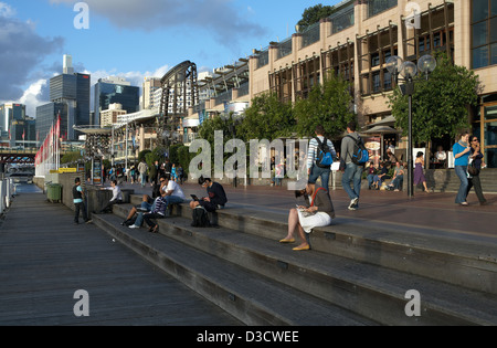 Sydney, Australien, Cockle Bay Wharf, Darling Harbour im Bezirk Stockfoto