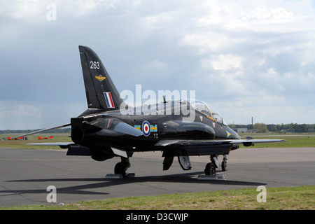 Raf-hawk am ehemaligen RAF Laarbruch Airbase Stockfoto