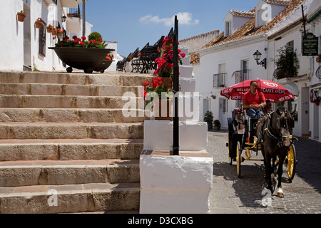 Weiße Dorf Mijas Costa del Sol Malaga Andalusien Spanien Stockfoto