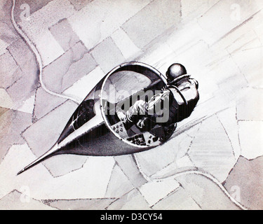 Die Douglas D-558-2 war ein Forschungsflugzeug, das in den 1940er Jahren von der US Navy eingesetzt wurde, um den transonischen Flug zu erforschen. Es spielte eine Schlüsselrolle bei der Weiterentwicklung der Flugtechnologie und half dabei, die Lücke zwischen Unterschall- und Überschallgeschwindigkeit zu schließen. Stockfoto