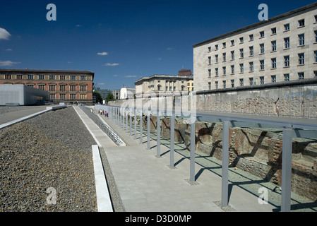 Berlin, Deutschland, Berliner Mauer, aufgrund der Topographie des Terrors Stockfoto