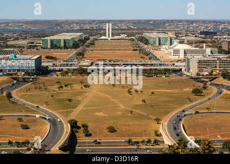 Luftaufnahme von Brasilia, Brasilien Stockfoto