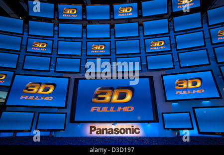 Berlin, Deutschland, präsentiert der Panasonic 3D-TV auf der IFA 2010 Stockfoto