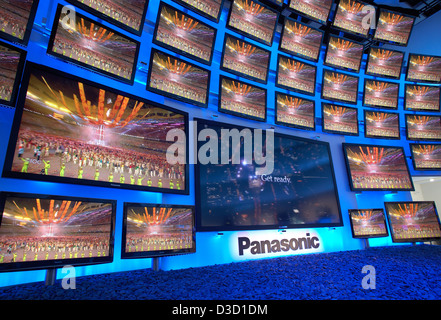 Berlin, Deutschland, präsentiert der Panasonic 3D-TV auf der IFA 2010 Stockfoto