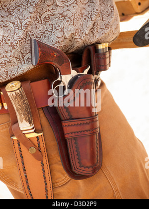 2012 jährliche Anpassung von Colorado shaketails Cowboy Action Shooting sass Club. Der schusswaffen verwendet werden, auf jene, die im 19. Jahrhundert American West besteht, d. h. Hebel Gewehr, Single Action Revolver, und Schrotflinte. Stockfoto