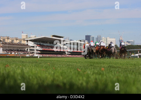 Paris, Frankreich, Pferderennen auf der Rennbahn Longchamp Stockfoto
