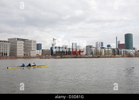 Frankfurt Am Main, Deutschland, Wohnung und Buerohaeuser der Westhafen Stockfoto