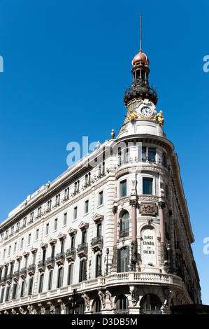 Banesto Gebäude, Madrid, Spanien Stockfoto