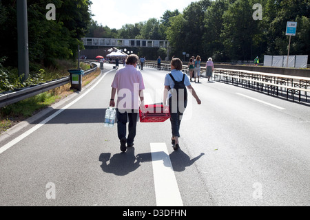 Bochum, Deutschland, Besucher auf dem Weg zum Still-Leben Ruhr Stockfoto