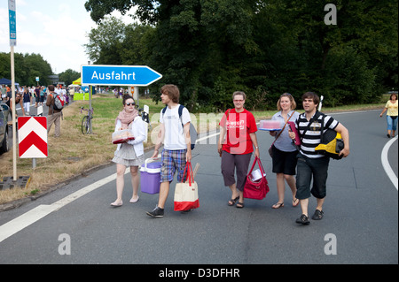 Bochum, Deutschland, Besucher auf dem Weg zum Still-Leben Ruhr Stockfoto