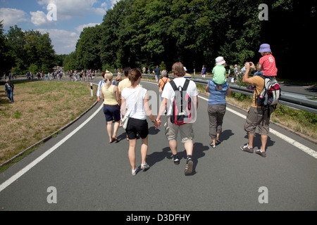 Bochum, Deutschland, Besucher auf dem Weg zum Still-Leben Ruhr Stockfoto