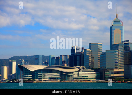 China, Hong Kong, Wanchai, Konvention & Exhibition Centre, Central Plaza, Stockfoto