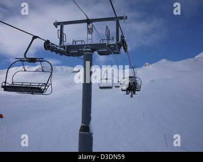 Skiurlaub in Tignes, Frankreich Stockfoto