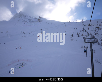 Skiurlaub in Tignes, Frankreich Stockfoto