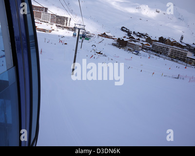 Skiurlaub in Tignes, Frankreich Stockfoto
