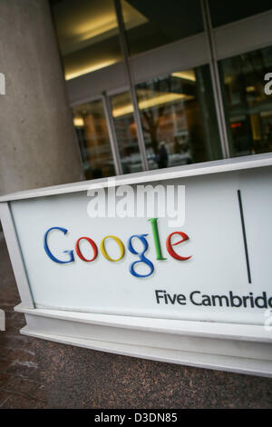 16. Februar 2013 - Cambridge, Massachusetts, USA - Goggle Inc Gebäude in Cambridge, Massachusetts auf Samstag, 16. Februar 2013. (Bild Kredit: Nicolaus Czarnecki/ZUMAPRESS.com ©) Stockfoto