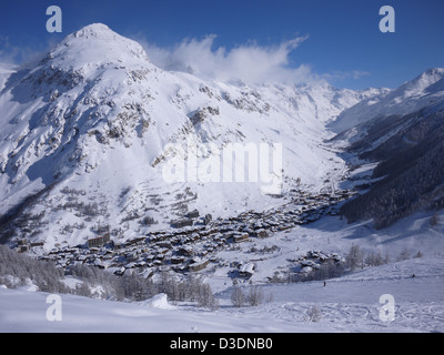 Skiurlaub in Tignes, Frankreich Stockfoto