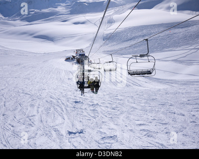 Skiurlaub in Tignes, Frankreich Stockfoto