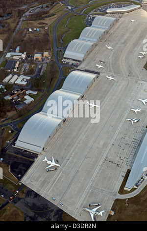 Luftbild des Flughafens Farnborough, Hampshire Stockfoto