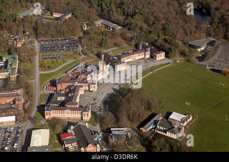 Luftaufnahme des New College Gebäude am The Royal Military Academy Sandhurst (RMAS), britischer Offizier und erste Ausbildung. Stockfoto