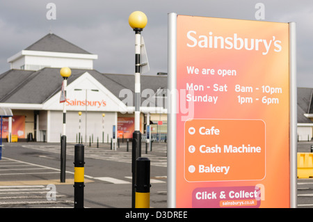 Sainsbury's Supermarkt, Carrickfergus Stockfoto