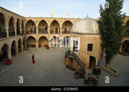 Nicosia, türkischen Republik Nordzypern, die alte Karawanserei Bueyuek Han in der Altstadt Stockfoto