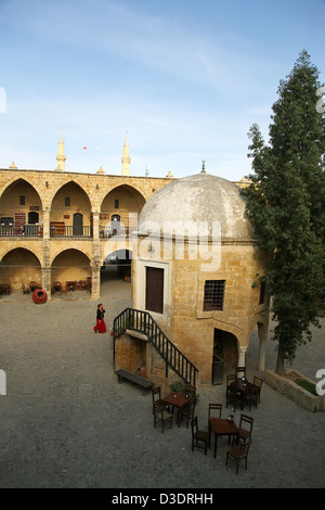 Nicosia, türkischen Republik Nordzypern, die alte Karawanserei Bueyuek Han in der Altstadt Stockfoto