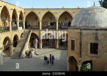 Nicosia, türkischen Republik Nordzypern, die alte Karawanserei Bueyuek Han in der Altstadt Stockfoto